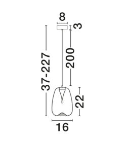 Пендел Nova Luce OBLO 9009173 черен детайл 5