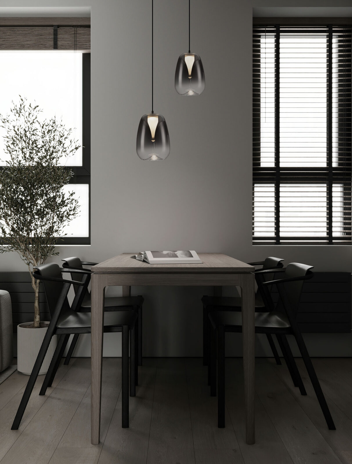 Пендел Nova Luce OBLO 9009174 сив