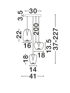 Полилей Nova Luce OBLO 9009176 сив детайл 5