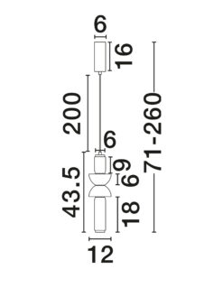 Пендел Nova Luce ULON 9009181 сив детайл 5
