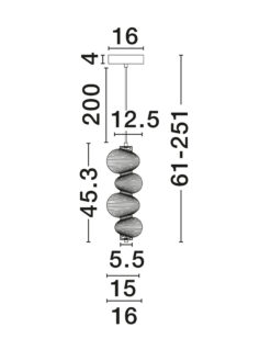 Пендел Nova Luce LEDA 9009184 златист детайл 5