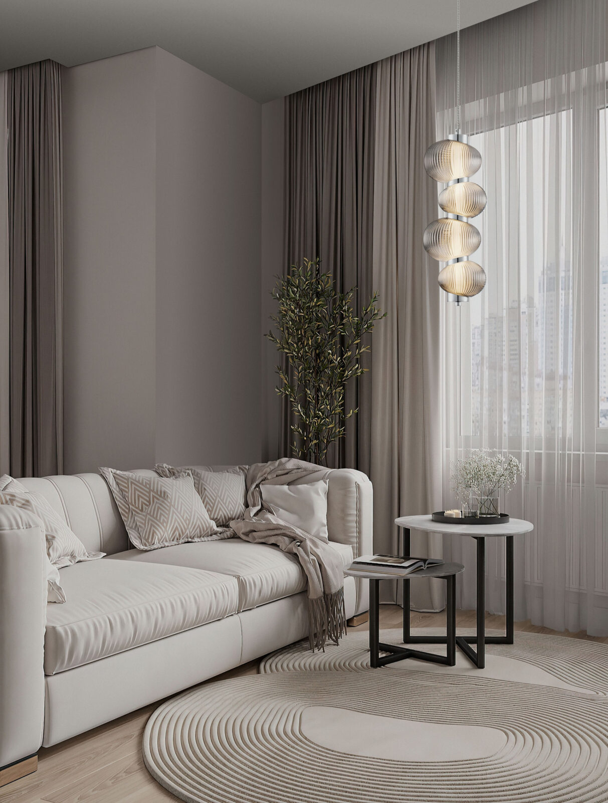 Пендел Nova Luce LEDA 9009185 сив