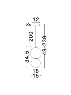 Пендел Nova Luce NOESIS 9009194 сив детайл 5