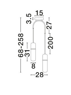 Пендел Nova Luce NORMA 9009264 златист детайл 5