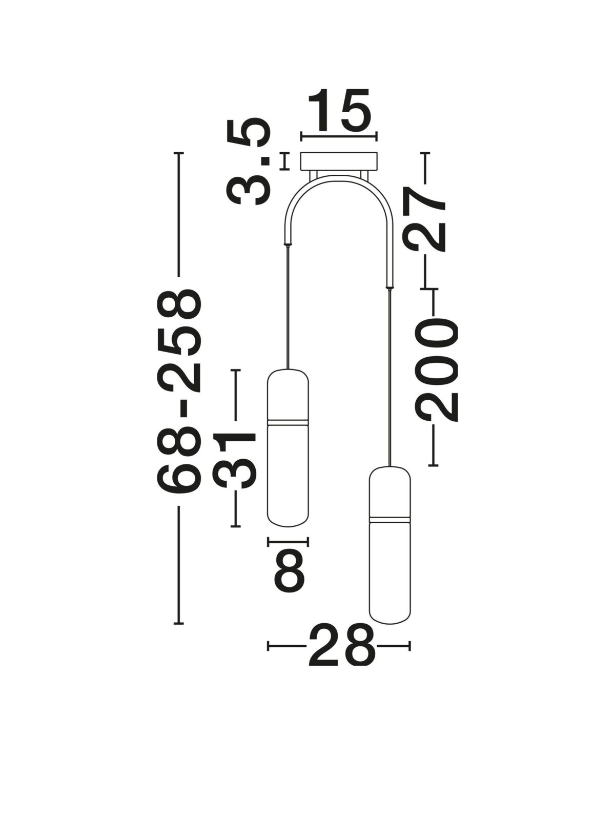 Пендел Nova Luce NORMA 9009264 златист детайл 5