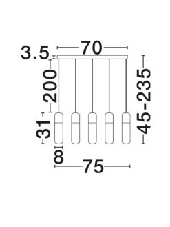 Полилей Nova Luce NORMA 9009266 златист детайл 5