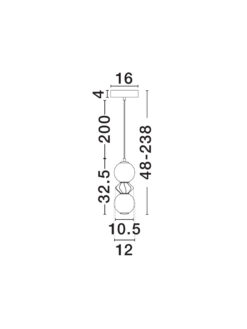 Пендел Nova Luce PALLINA 9009300 сив детайл 5