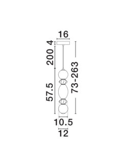 Пендел Nova Luce PALLINA 9009302 бял детайл 5