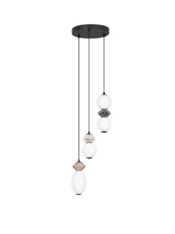 Полилей Nova Luce PALLINA 9009304 сив в интериор