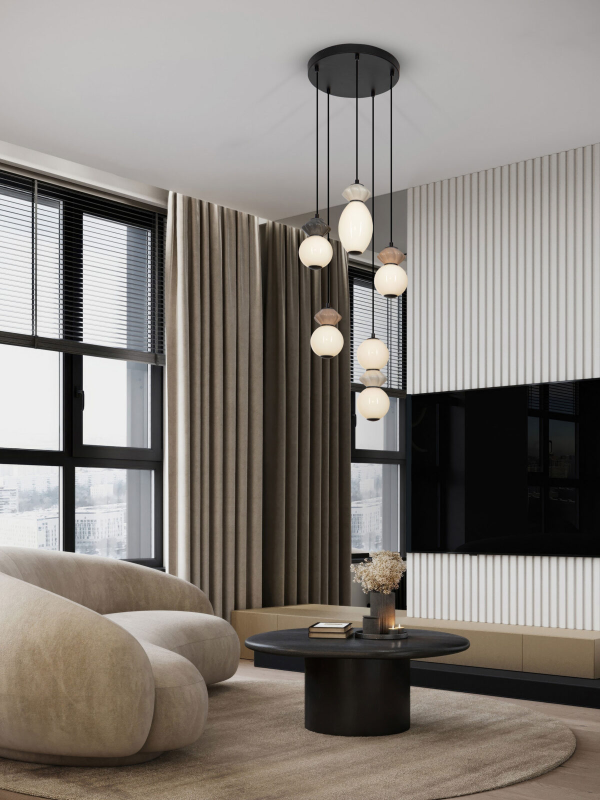 Полилей Nova Luce PALLINA 9009305 сив