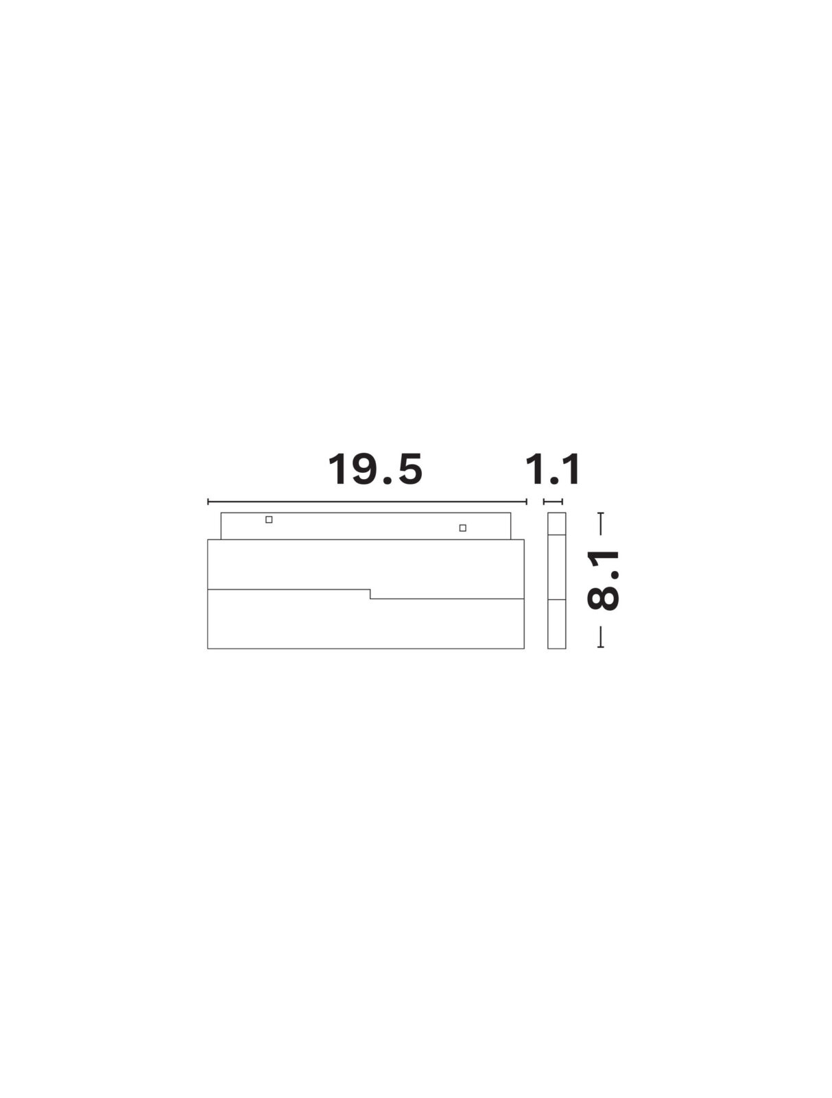 Магнитно тяло Nova Luce ULTRA SLIM 9010302 черен детайл 2