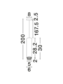 Пендел Nova Luce NESSI 9011406 черен детайл 6