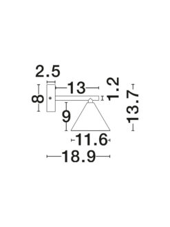 Аплик Nova Luce CONICO 9011426 черен детайл 6