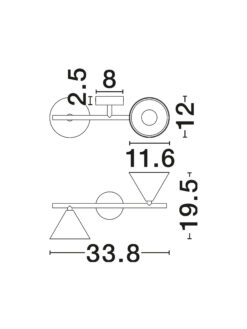 Аплик Nova Luce CONICO 9011428 черен детайл 6