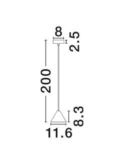 Пендел Nova Luce CONICO 9011431 черен детайл 5