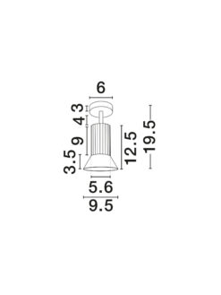 Плафониера Nova Luce LUVIA 9011441 черен детайл 7