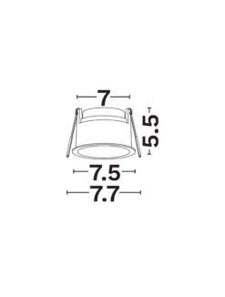 Луна за вграждане Nova Luce VARO 9011483 бял детайл 2
