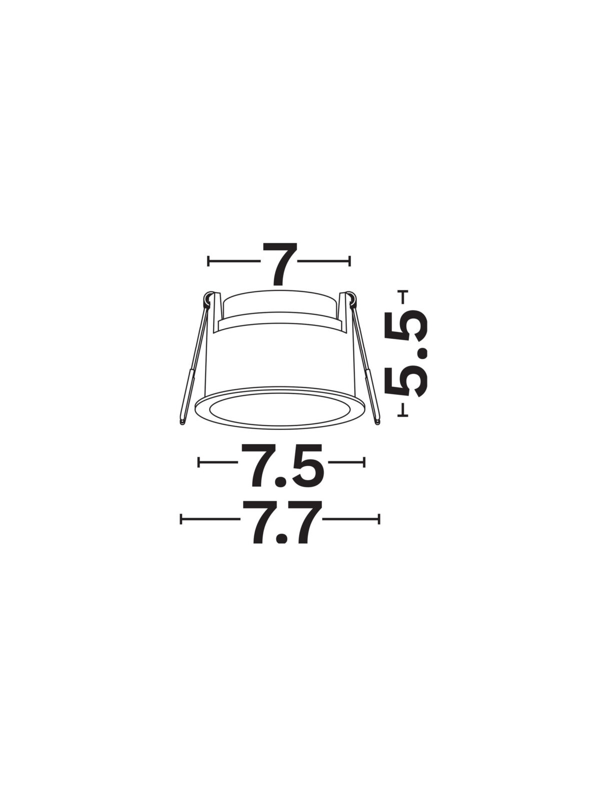 Луна за вграждане Nova Luce VARO 9011483 бял детайл 2
