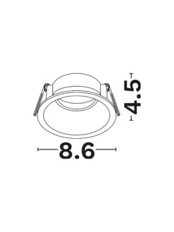Луна за вграждане Nova Luce CEID 9011488 черен детайл 3