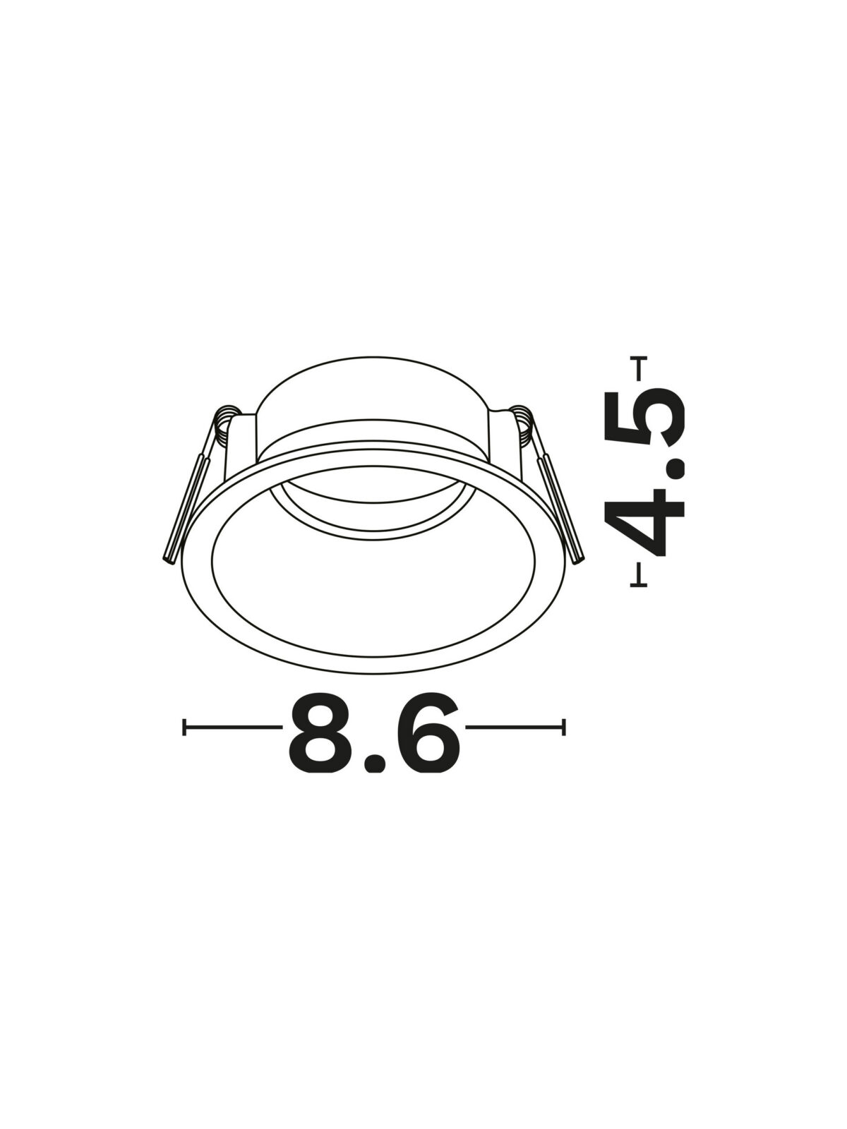 Луна за вграждане Nova Luce CEID 9011488 черен детайл 3