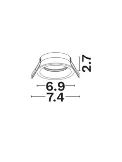 Луна за вграждане Nova Luce CARREE 9011491 бял детайл 2