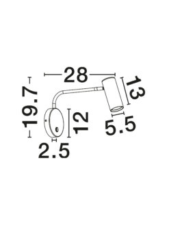 Аплик Nova Luce LOEN 9011529 черен детайл 6