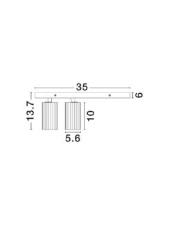 Плафониера Nova Luce ZELOS 9011604 черен детайл 6