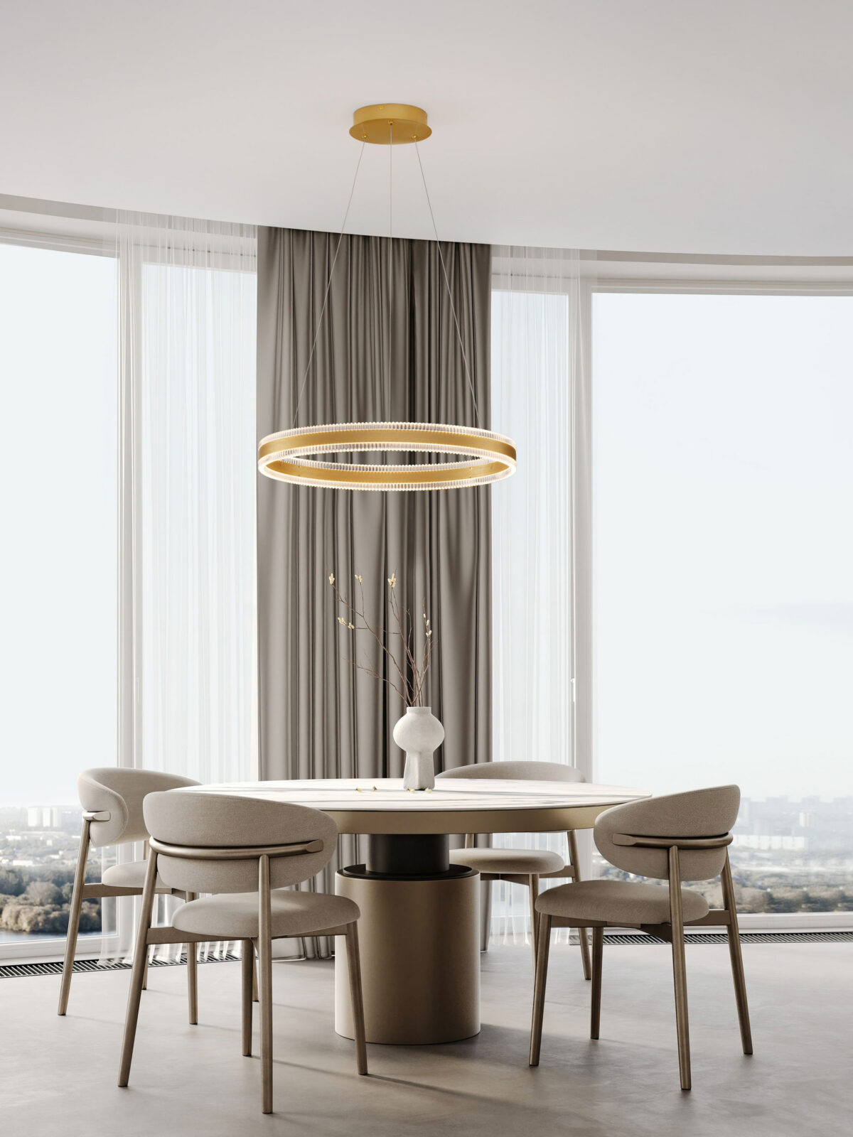 Полилей Nova Luce ALARO 9019725 златист