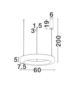 Полилей Nova Luce VASTER 9019812 черен детайл 7