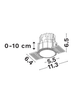 Луна за вграждане Nova Luce TALUS 9030655 бял детайл 3