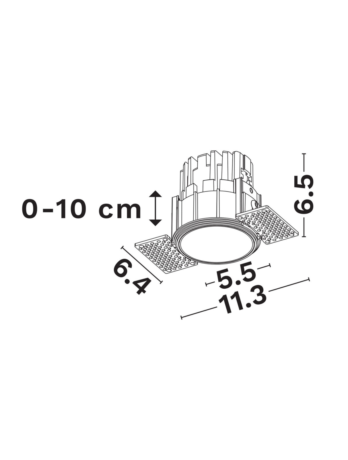 Луна за вграждане Nova Luce TALUS 9030655 бял детайл 3