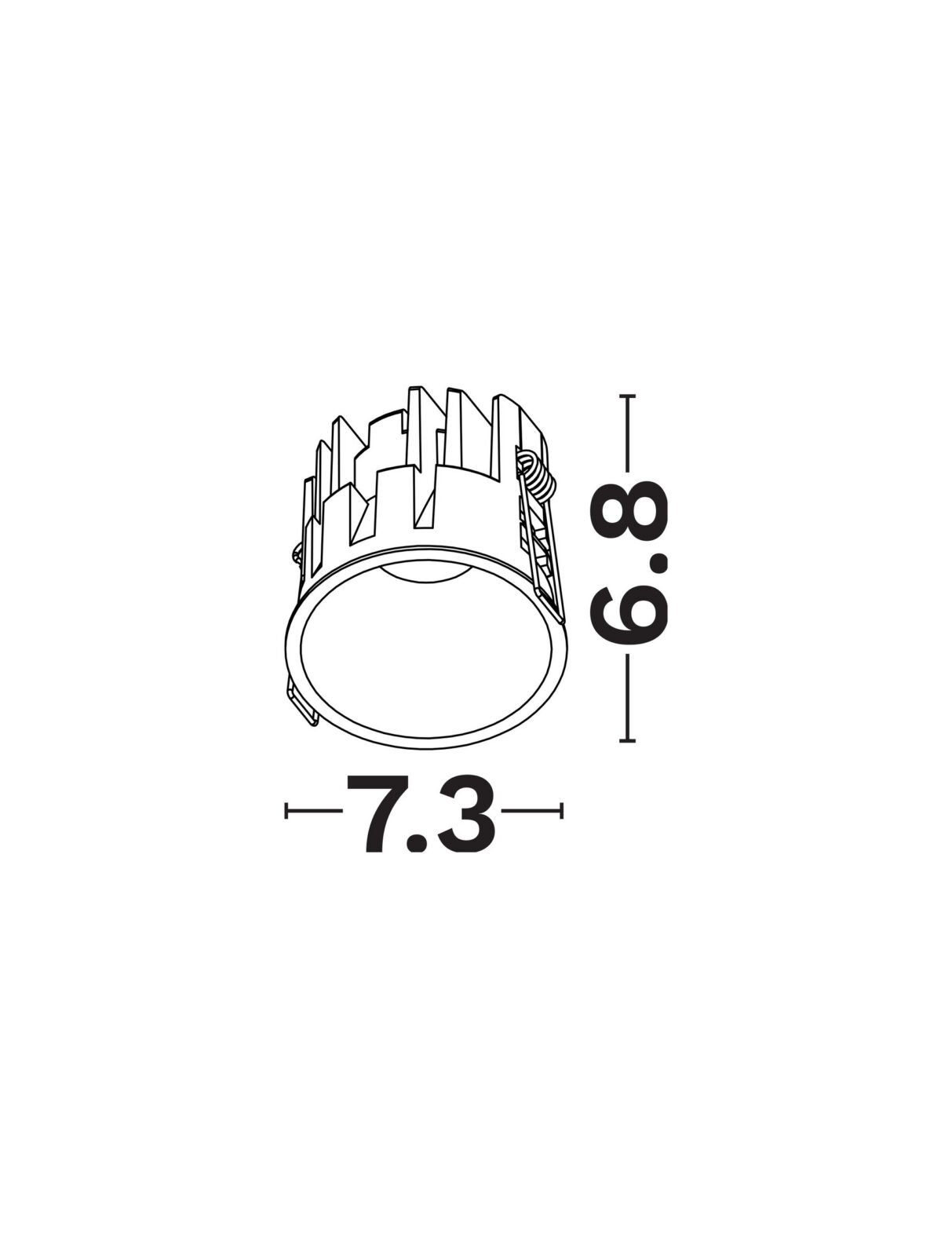 Луна за вграждане Nova Luce CIRRUS 9030664 черен детайл 3