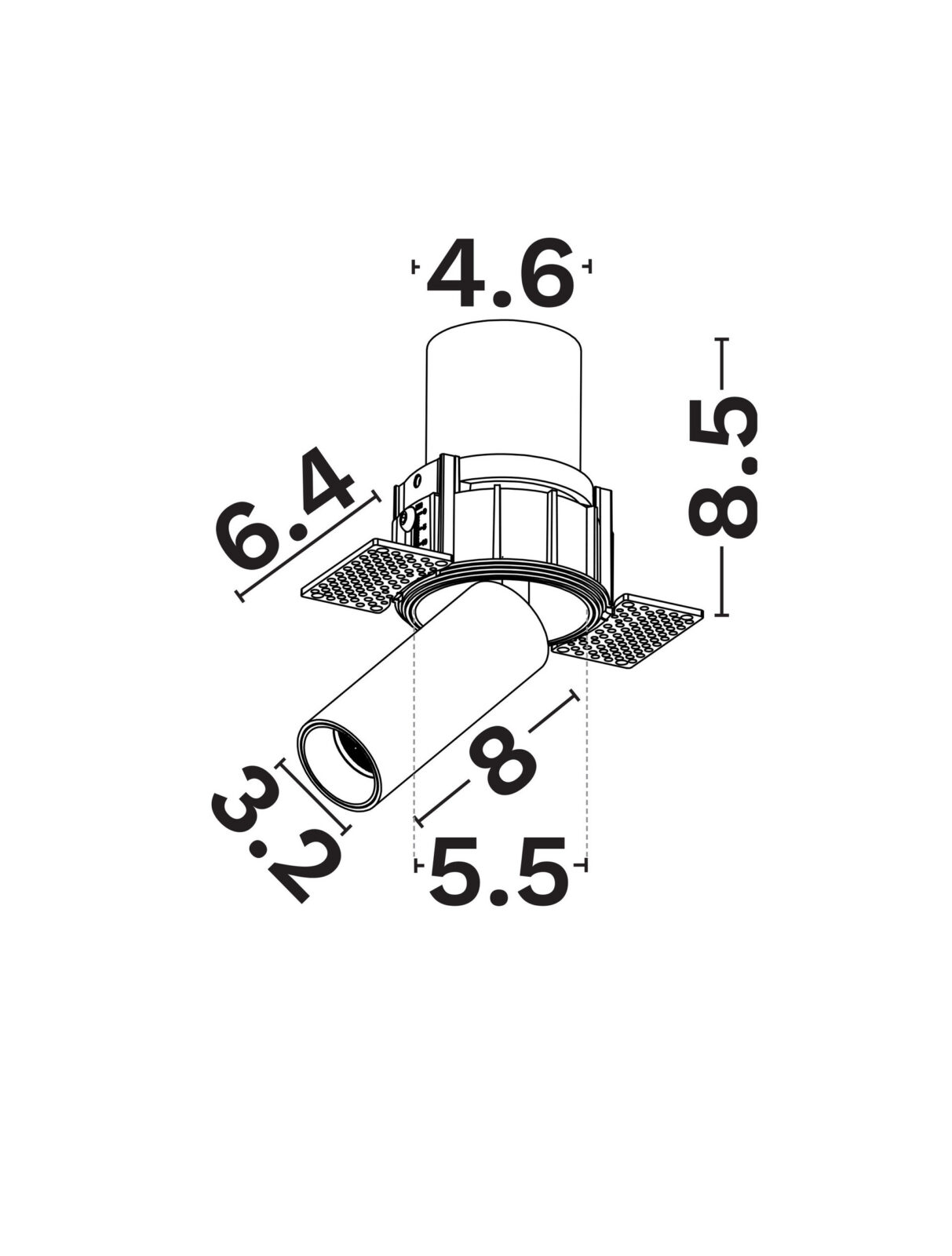 Луна за вграждане Nova Luce OTIUM 9030669 бял детайл 4