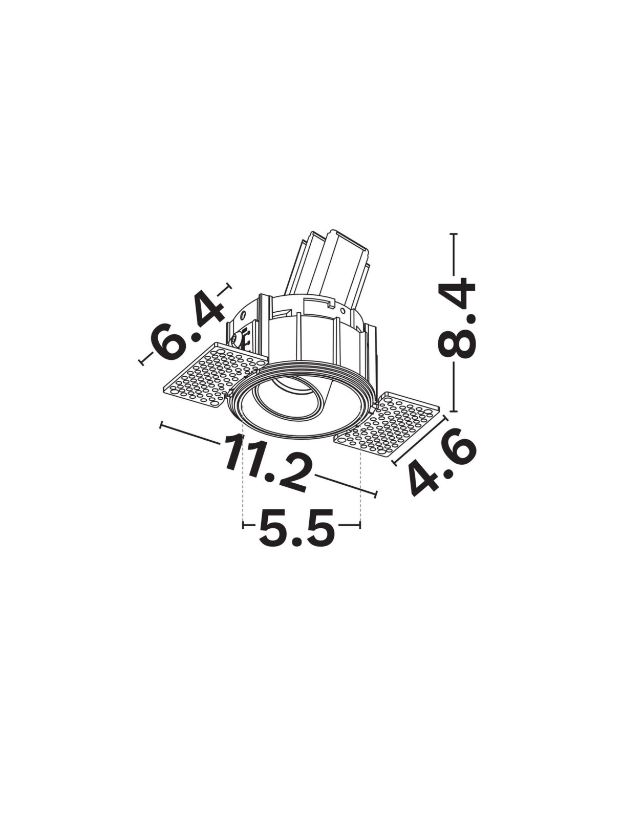 Луна за вграждане Nova Luce OTIUM 9030673 черен детайл 3