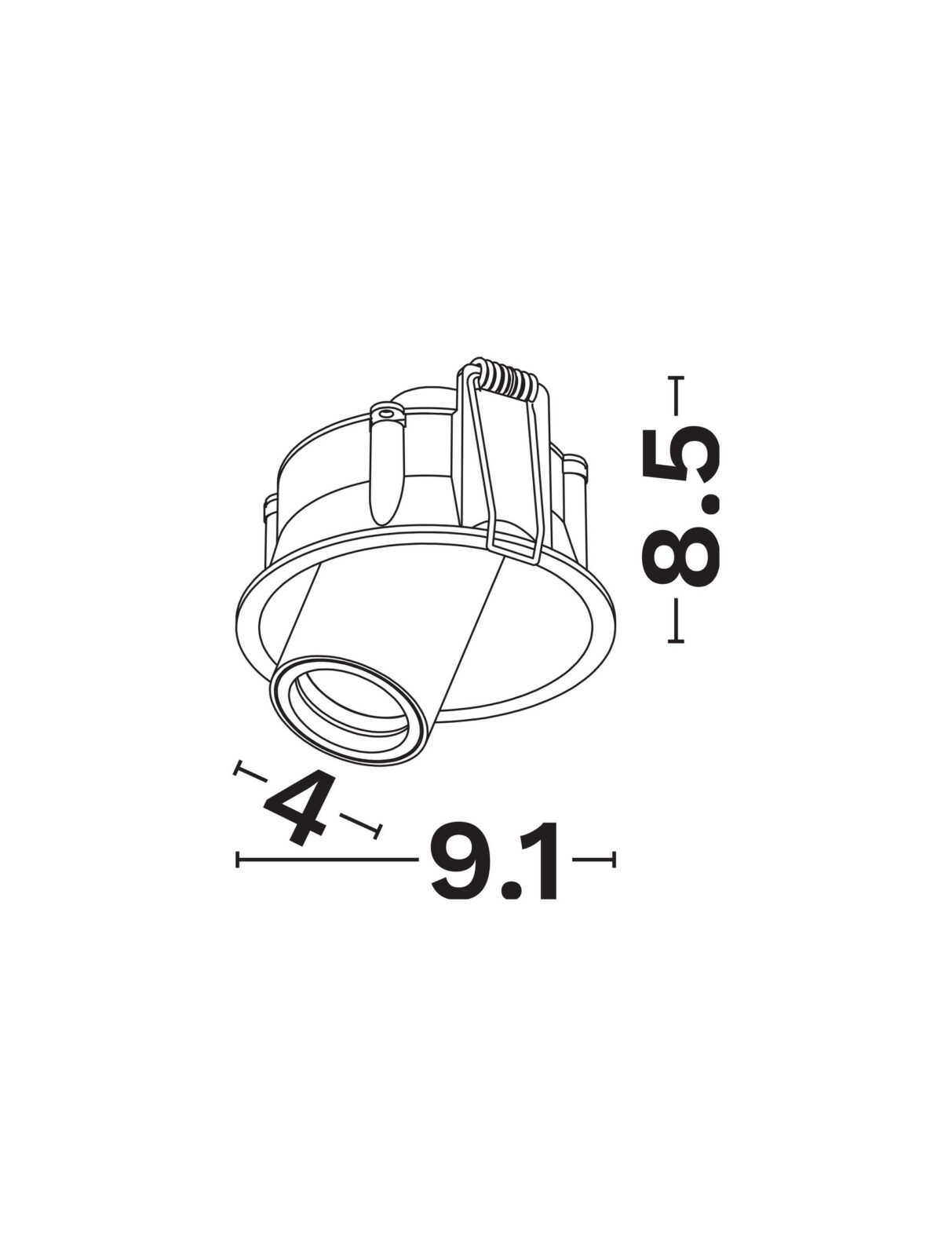 Луна за вграждане Nova Luce OTTO 9030689 бял детайл 3