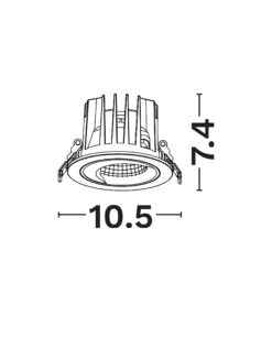 Луна за вграждане Nova Luce OBLIO 9030870 бял детайл 2