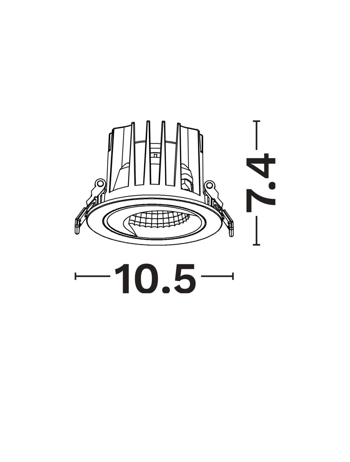 Луна за вграждане Nova Luce OBLIO 9030870 бял детайл 2