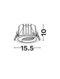Луна за вграждане Nova Luce OBLIO 9030880 бял детайл 2