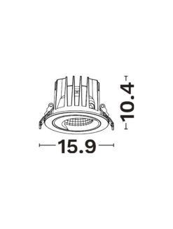 Луна за вграждане Nova Luce OBLIO 9030888 бял детайл 2