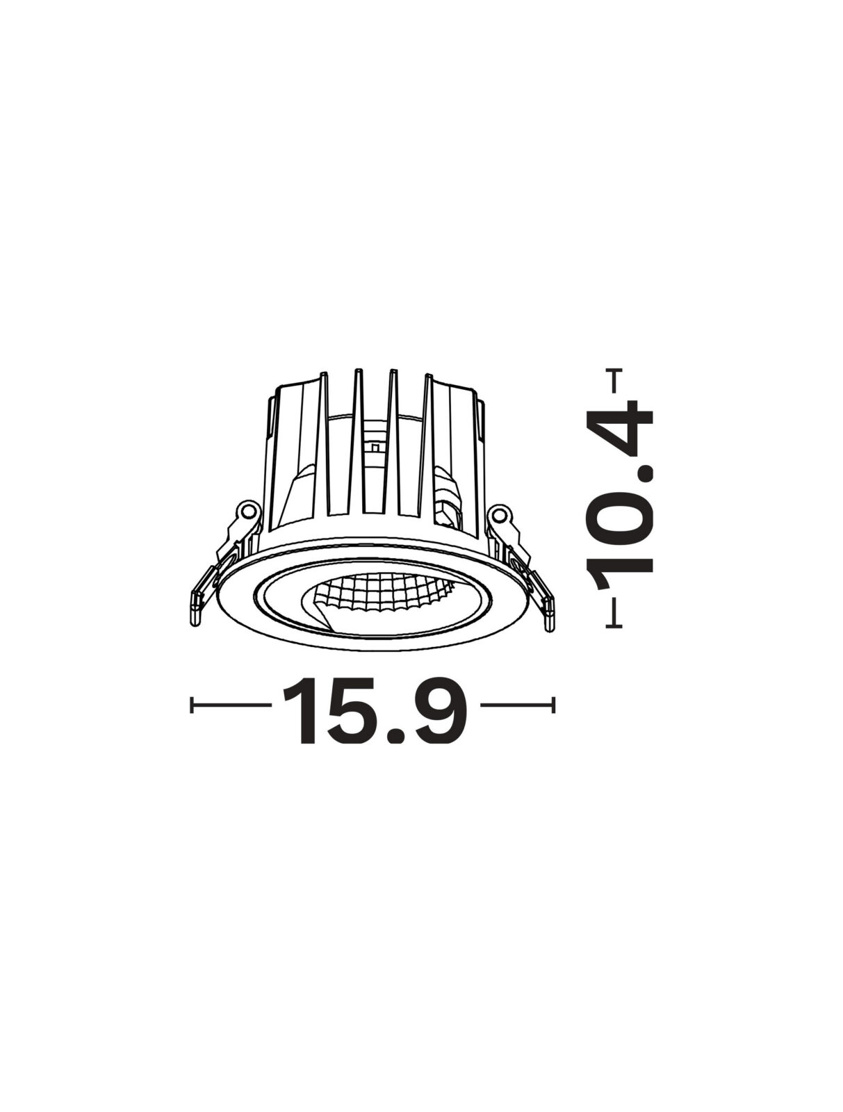 Луна за вграждане Nova Luce OBLIO 9030888 бял детайл 2
