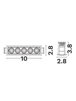 Луна за вграждане Nova Luce STEALTH 9040119 черен детайл 3