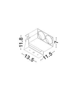 Прожектор Nova Luce ANDER 9050702 черен детайл 6