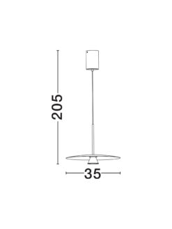Пендел Nova Luce LOPO 9060254 черен детайл 5
