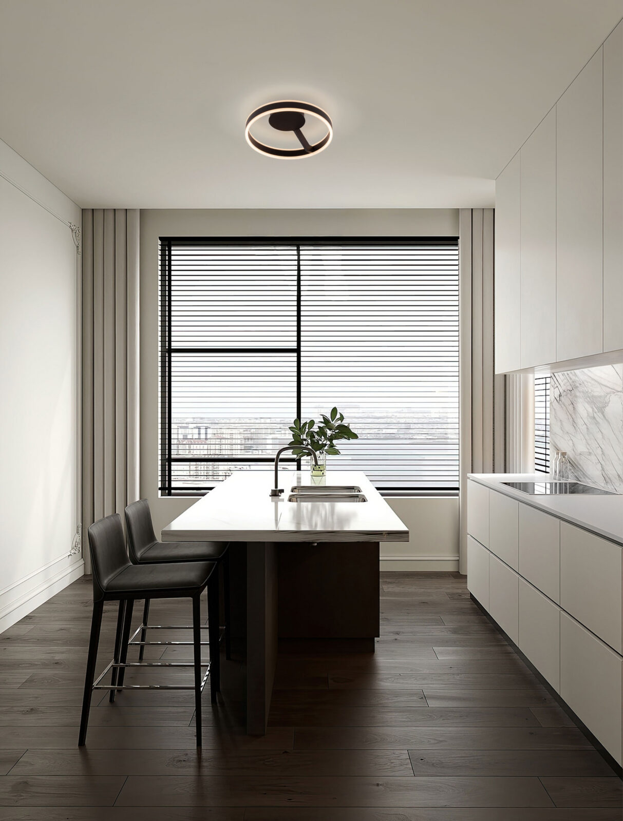 Плафониера Nova Luce BIANCO 9060283 черен