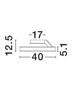 Плафониера Nova Luce BIANCO 9060283 черен детайл 6