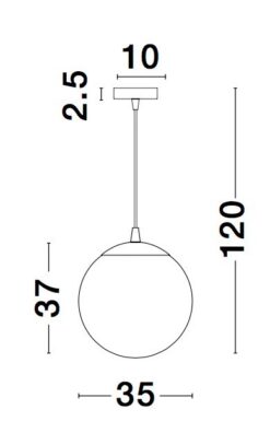 Пендел Nova Luce NAZIO 9080351 хром детайл 3