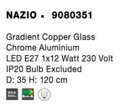 Пендел Nova Luce NAZIO 9080351 хром детайл 4