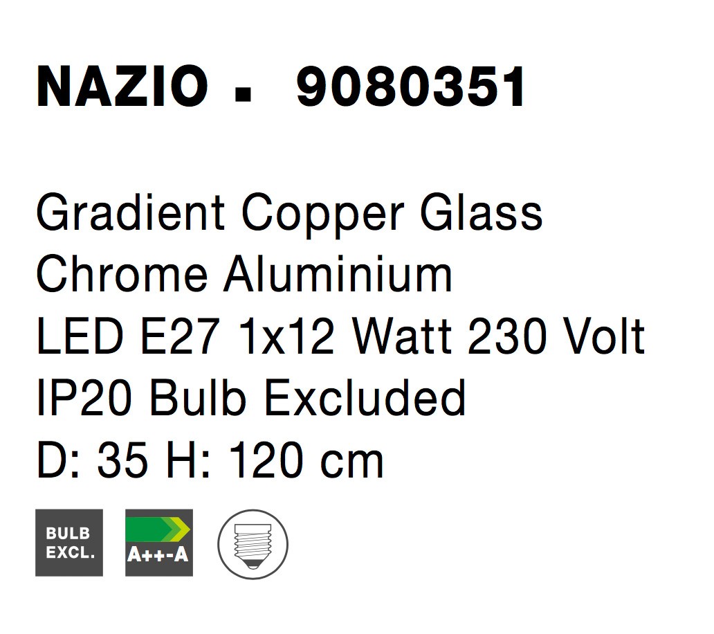 Пендел Nova Luce NAZIO 9080351 хром детайл 4