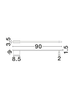 Аплик Nova Luce GROPIUS 9081140 черен детайл 7