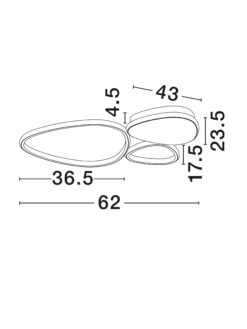 Плафониера Nova Luce ALTUS 9081828 бял детайл 6